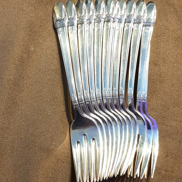 1847 Roger Bros. Other - 12 pastry Forks in First Love by 1847 Rogers